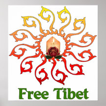 Free Tibet Candle Print
