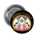 Free Tibet Emblem Pinback Buttons