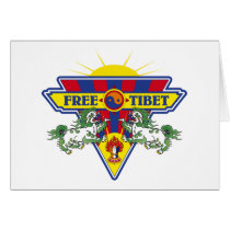Free Tibet Flag Logo cards