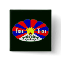 Free Tibet Label buttons