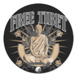 Free Tibet Monk Stickers