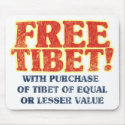 Free Tibet Mousepad by cultclassicts Free Tibet Mousepad
