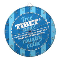 Free Tibet Now! Dart Board