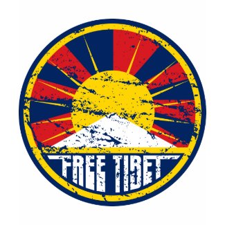 Free Tibet Round Grunge shirt