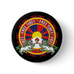 Free Tibet Round Logo Pinback Button
