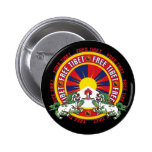 Free Tibet Round Logo Pinback Button