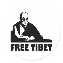 Free Tibet Round Stickers