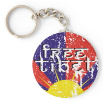 Free Tibet Stickers Key Chain