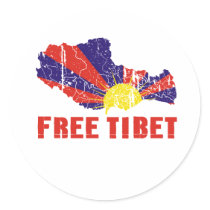 FREE TIBET / TIBETAN FREEDOM stickers