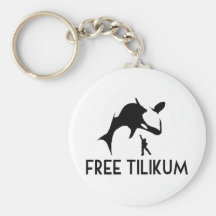 Free Tilikum Save the Orca Killer Whale Key Chain