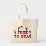 Free to Read w Kids Natural JumboTote Bag