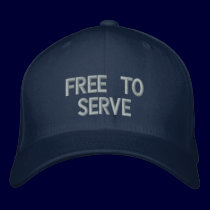FREE TO SERVE embroidered hats