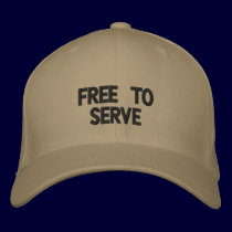 FREE TO SERVE embroidered hats