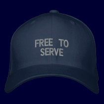 FREE TO SERVE embroidered hats
