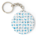 Free Vector Blue Icons.ai Keychains