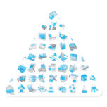 Free Vector Blue Icons.ai Triangle Stickers