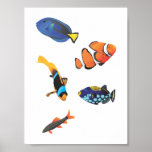 Free vector fishes.ai posters