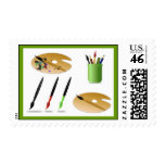 free-vector-painting-accessories-11021 postage stamps