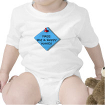 FREE WET SLOPPY KISSES / BABY MEMO t-shirts by joyart FREE WET SLOPPY KISSES / BABY MEMO t-shirts