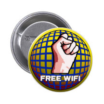 Free WiFi Pinback Button