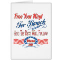 Free Your Mind For Barack cards by BuzzEdition Free Your Mind For Barack cards