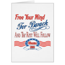 Free Your Mind For Barack cards by BuzzEdition Free Your Mind For Barack cards