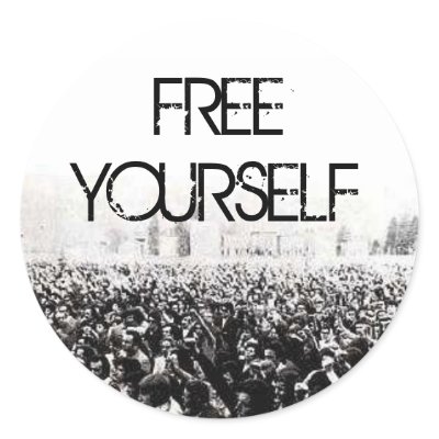 Free Yourself Round Sticker by touchthesky305