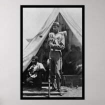Freed Slave & Soldier in Camp Cameron, DC 1861 Print