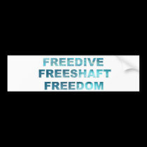 FREEDIVE FREESHAFT FREEDOM bumper stickers