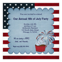 Freedom 4th of July Custom Announcements