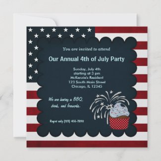 Freedom 4th of July invitation