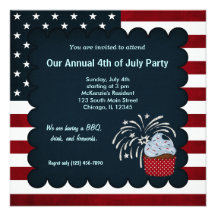 Freedom 4th of July Personalized Invites