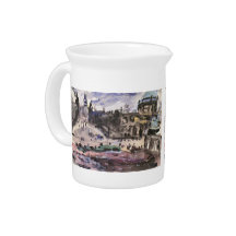 Freedom Castle by Lovis Corinth Drink Pitchers