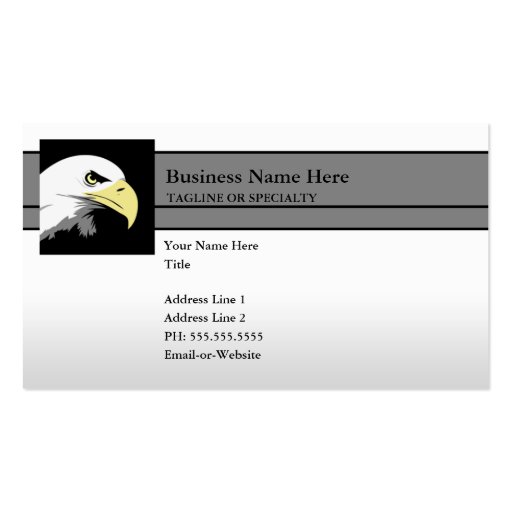 freedom eagle business card template (front side)