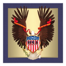 Freedom Eagle Independence Day 4th of July Party B Personalized Invites