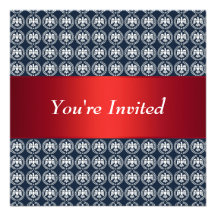 Freedom Eagle Patriotic Red White Blue Personalized Invite
