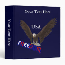 Freedom Eagle USA Patriotic Binder