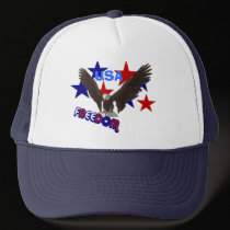 Freedom Eagle USA Patriotic Trucker Hat by SmilinEyesTreasures Freedom Eagle USA Patriotic Trucker Hat
