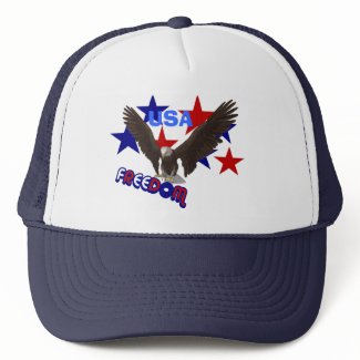 Freedom Eagle USA Patriotic Trucker Hat hat