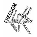 Freedom Equality Justice Army Basic Tee t-shirts by socialjusticeink Freedom Equality Justice Army Basic Tee t-shirts