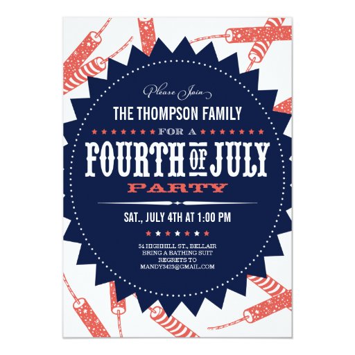 4th of july invite