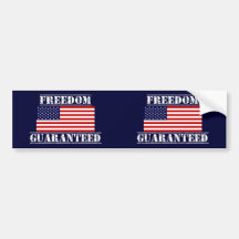 FREEDOM GUARANTEED 2-in-1 Bumper Sticker