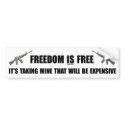 Freedom IS free bumper sticker bumper stickers
