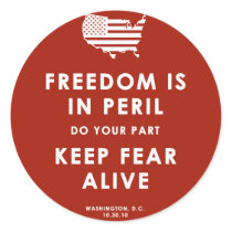 Freedom Is In Peril! Sticker