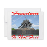 Freedom Is Not Free Personalized Announcement
