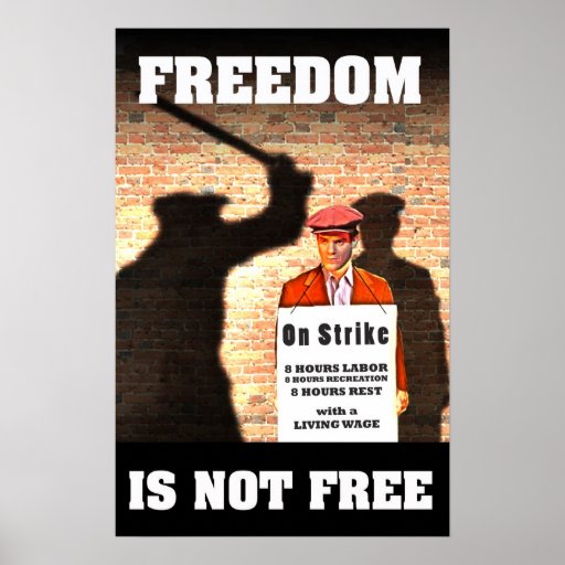 Freedom is Not Free Poster Zazzle