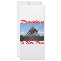 Freedom Is Not Free Custom Rack Cards
