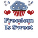 Freedom Is Sweet Patriotic Cupcake Apron apron