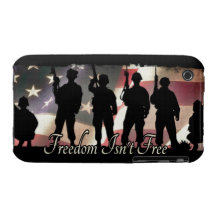 Freedom Isnt Free Military Soldier Silhouette iPhone 3 Case-Mate Case