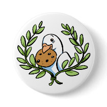 Freedom! Justice! Cookies! (Dove) Button by sandraandwoo Freedom! Justice! Cookies! (Dove) Button